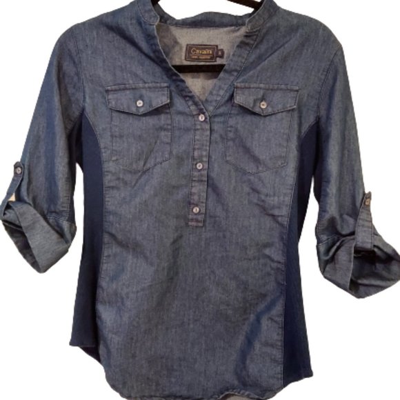 Cavalini Tops - 3 for $20 Classic Cavalini Blue Jean Button Shirt